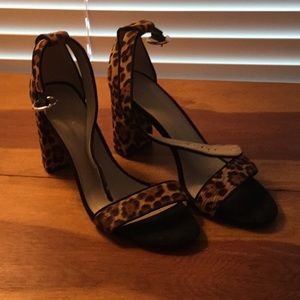 Ann Taylor ankle strap heels, size 10, 3.5 in heel